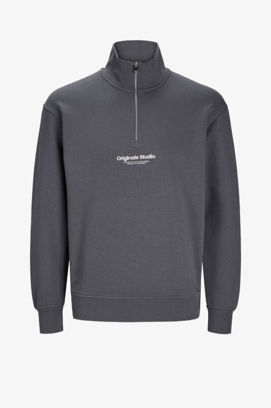 Jack & Jones Jorvesterbro Erkek Gri Sweatshirt 12241777-IronGate - 3