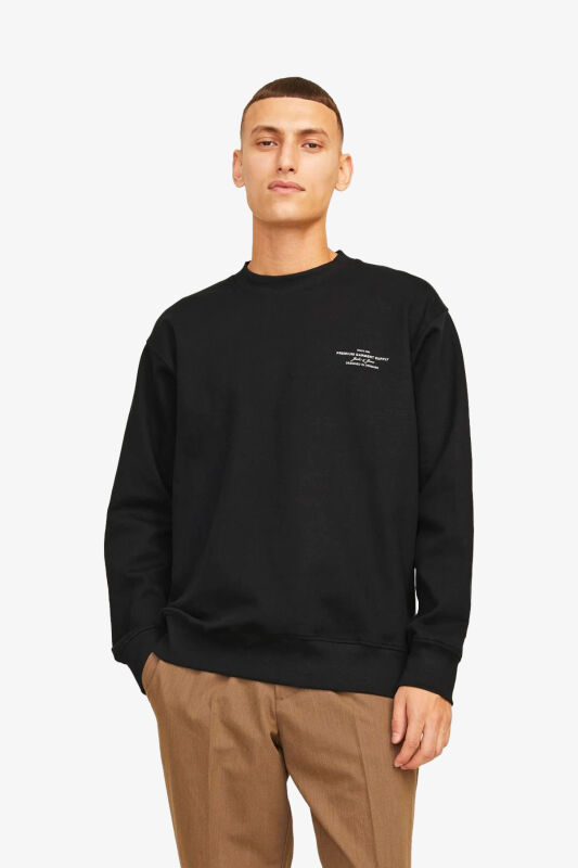 Jack & Jones Jprblachad Erkek Siyah Sweatshirt 12261386-Black - 1