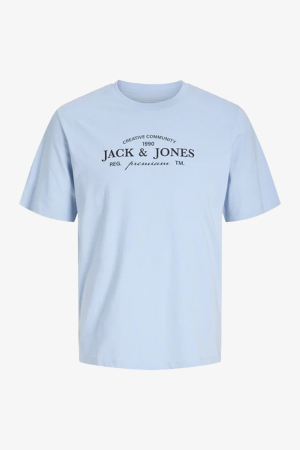 Jack & Jones Jprblakevın Erkek Mavi T-Shirt 12298017-Chambray Blue - Jack & Jones