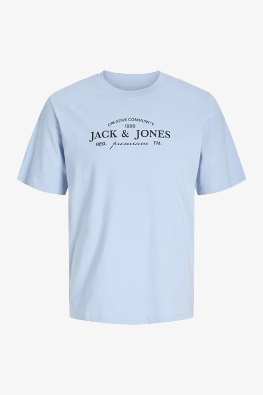 Jack & Jones Jprblakevın Erkek Mavi T-Shirt 12298017-Chambray Blue - 1