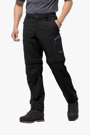 Jack Wolfskin Actıvate Lıght Zıp Off Men Erkek Siyah Pantolon 1503742-999 - Jack Wolfskin