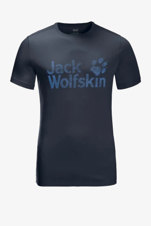 Jack Wolfskın Brand Logo T Erkek Mavi T-Shirt 1807261-1010 - Jack Wolfskin