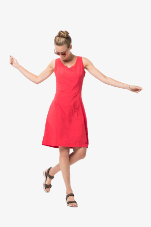 Jack Wolfskın Costa Calma Dress Kadın Kırmızı Elbise 1506401-2058 - Jack Wolfskin