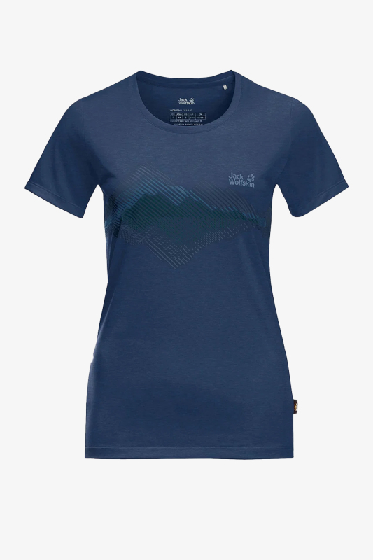 Jack Wolfskın Crosstraıl Graphıc T Kadın Lacivert T-Shirt 1807211-1024 - 1