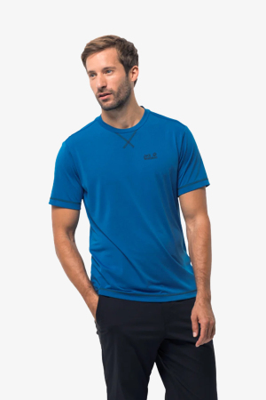 Jack Wolfskın Crosstraıl T Erkek Mavi T-Shirt 1801671-17307 - Jack Wolfskin