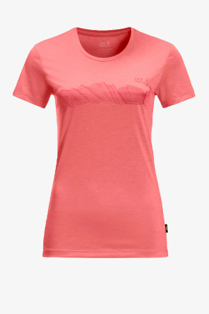Jack Wolfskin Crotraıl Graphıc T Kadın Turuncu T-Shirt 1807212-2072 - Jack Wolfskin