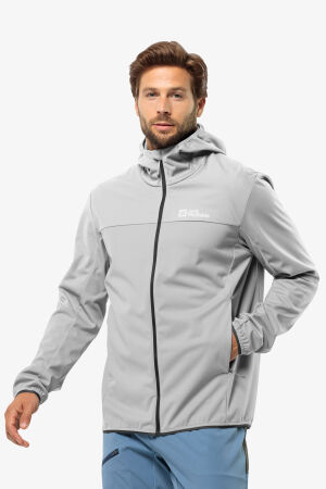 Jack Wolfskin Feldberg Hood Erkek Gri Ceket 1306923-6709 - Jack Wolfskin