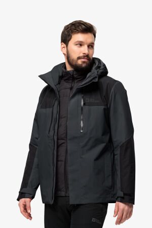 Jack Wolfskin Jasper 3In1 Erkek Gri Mont 1115261-6350 - Jack Wolfskin