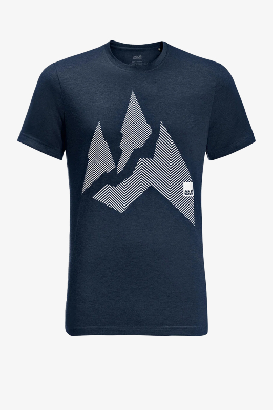 Jack Wolfskın Natureountaın T Erkek Lacivert T-Shirt 1808611-1024 - 1