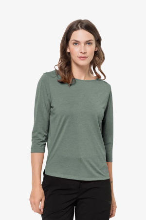 Jack Wolfskin Pack & Go 3/4 T Kadın Yeşil T-Shirt 1806654-4311 - Jack Wolfskin