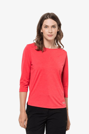 Jack Wolfskın Pack & Go 3/4 T Kadın Kırmızı T-Shirt 1806654-2058