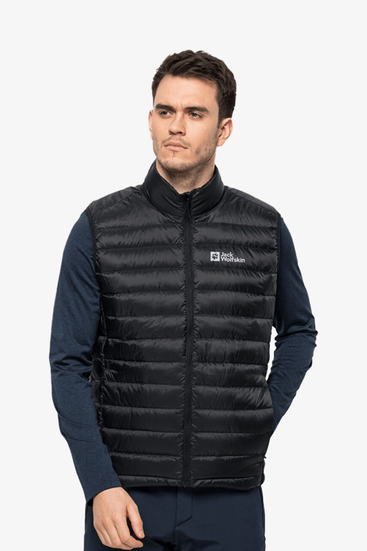 Jack Wolfskin Pack & Go Don Vest M Erkek Siyah Yelek 1207011-6000 - 1