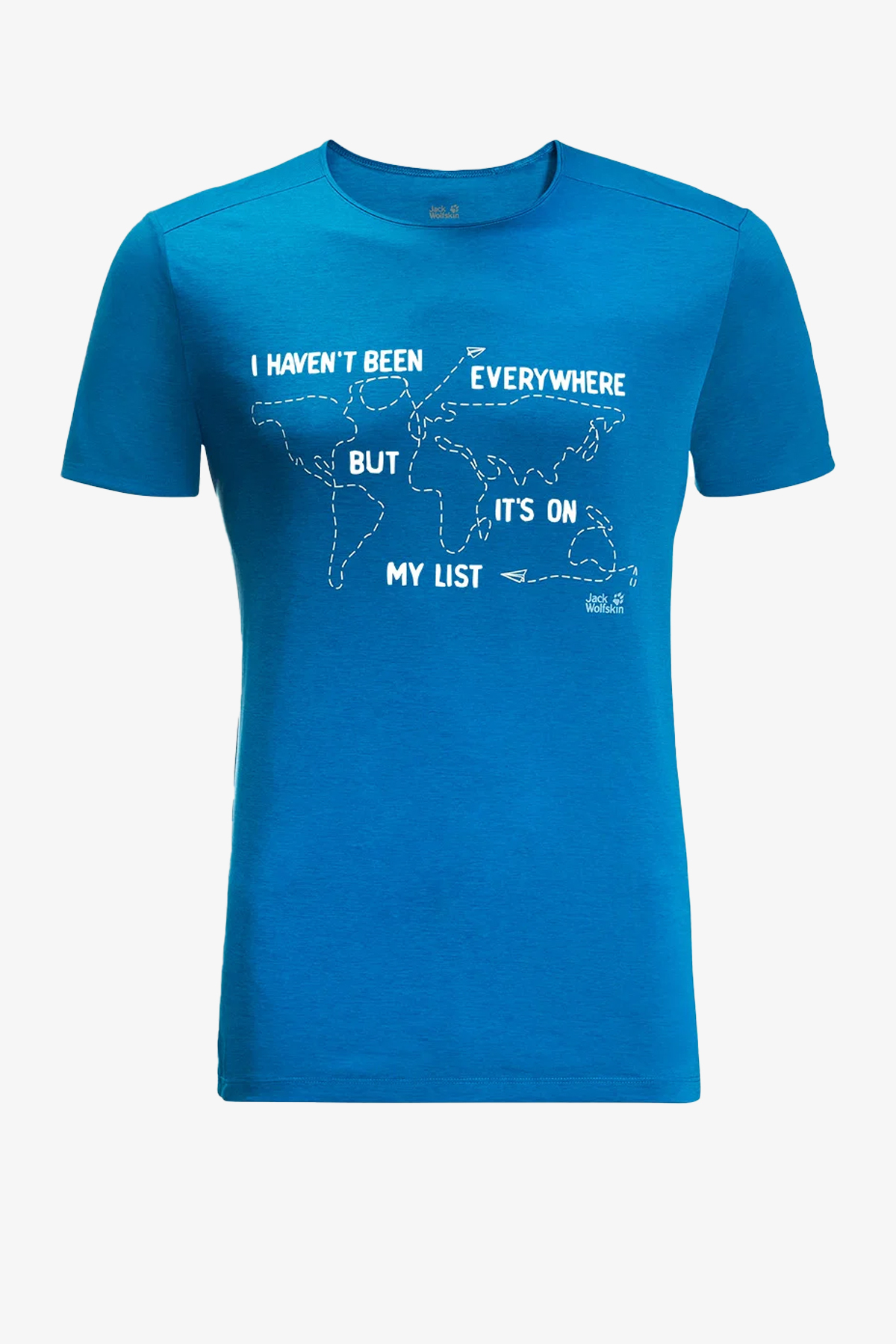 Jack Wolfskın Pack & Go Travel T Erkek Mavi T-Shirt 1808551-1361