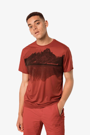 Jack Wolfskın Peak Graphıc T Erkek Kırmızı T-Shirt 1807181-3740