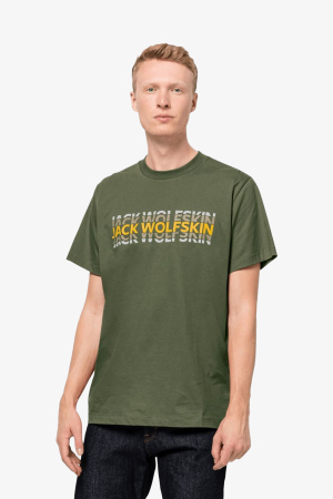 Jack Wolfskin Strobe T M Erkek Yeşil T-Shirt 1808591-4129 - Jack Wolfskin