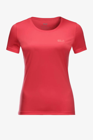 Jack Wolfskın Tech T Kadın Kırmızı T-Shirt 1807121-2058 - Jack Wolfskin