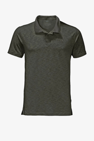 Jack Wolfskin Travel Polo Men Erkek Yeşil T-Shirt 1804542-5100 - Jack Wolfskin