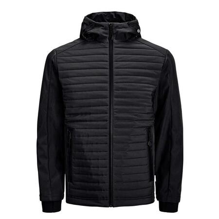 Jack & Jones Jcotoby Aır Hybrıd Jacket Sn Siyah Erkek Mont 12215938-Black - JACK & JONES
