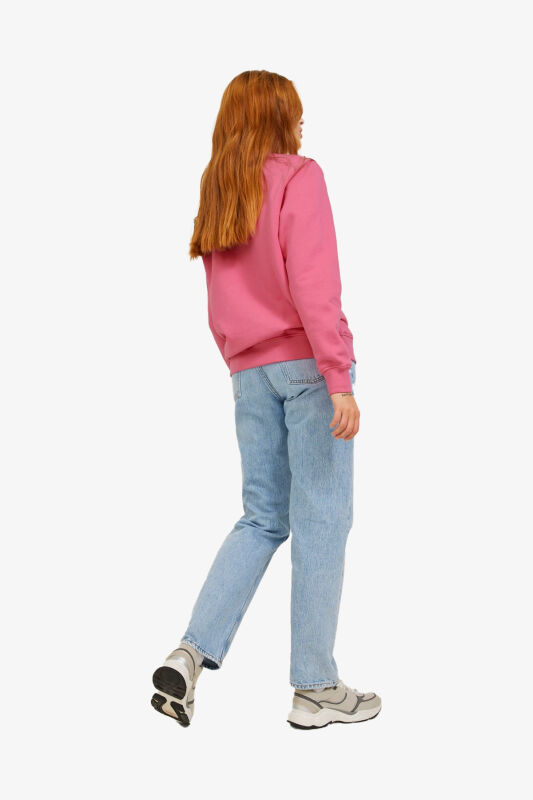 JJXX Jxabbie Rlx Kadın Pembe Sweatshirt 12223962-CarmineRose - 7