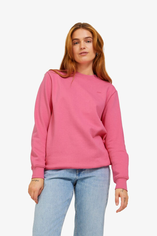 JJXX Jxabbie Rlx Kadın Pembe Sweatshirt 12223962-CarmineRose - 1