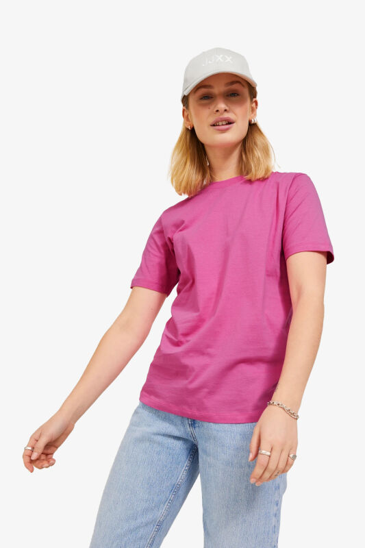 JJXX Jxanna Kadın Pembe T-Shirt 12200182-CarmineRose - 1