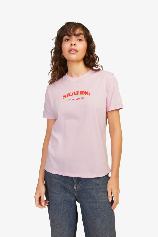 JJXX Jxdelilah Reg Kadın Pembe T-Shirt 12256027-PinkLady - 1