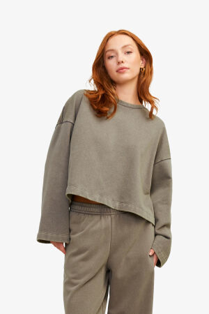 JJXX Jxelizabeth Loose Kadın Kahverengi Sweatshirt 12263614-Morel - 1