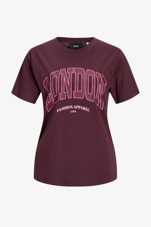 JJXX Jxmerle Kadın Bordo T-Shirt 12260607-Sassafras - 4