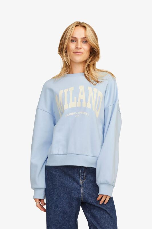 JJXX Jxmerle Kadın Mavi Sweatshirt 12260608-Skyway - 1