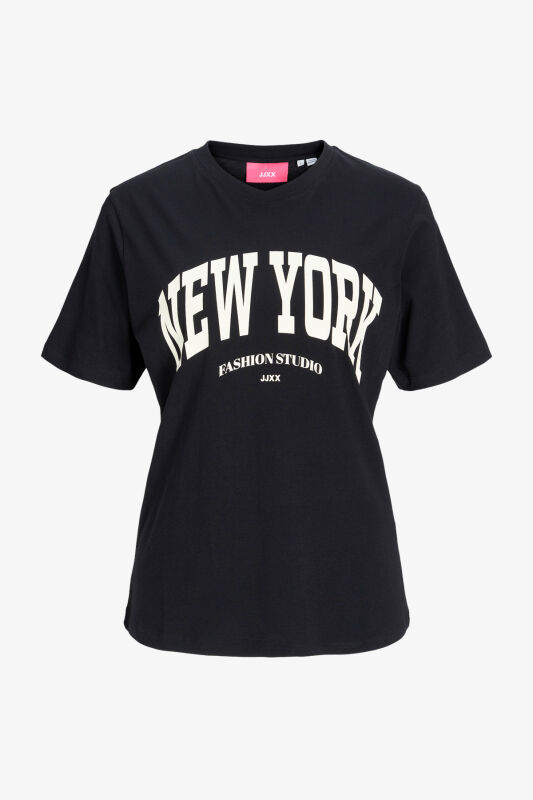 JJXX Jxmerle Kadın Siyah T-Shirt 12260607-Black - 3