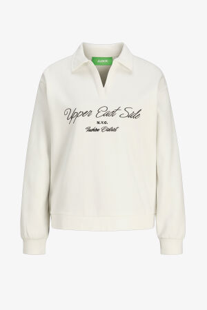 JJXX Jxpallas Kadın Beyaz Sweatshirt 12262669-BlancdeBlanc - 3