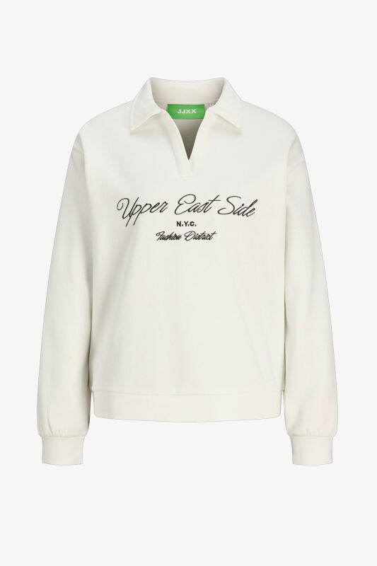 JJXX Jxpallas Kadın Beyaz Sweatshirt 12262669-BlancdeBlanc - 3