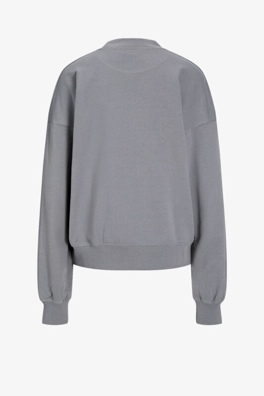 JJXX Jxriri Loose Kadın Gri Sweatshirt 12263678-Mockingbird - 5