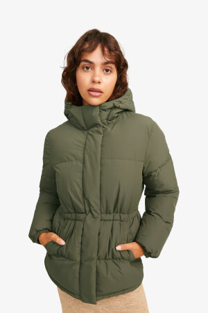 JJXX Jxworld Puffer Kadın Yeşil Mont 12266907-DustyOlive - 1