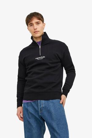 Jack & Jones Jorvesterbro Erkek Siyah Sweatshirt 12241777-Black - 1