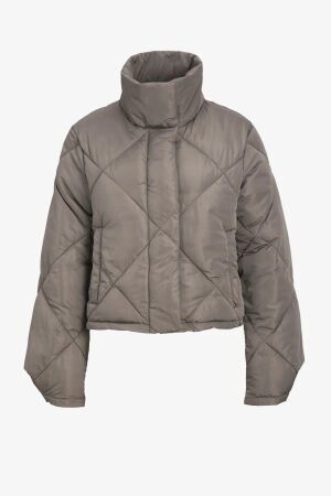 JJXX Jxunit Short Quilted Jacket Otw Kadın Kahverengi Mont 12236457-Brown - 3