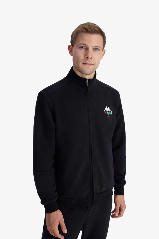 Kappa Authentıc Italy Full Zıp Erkek Siyah Sweatshirt 382621W-005 - 1