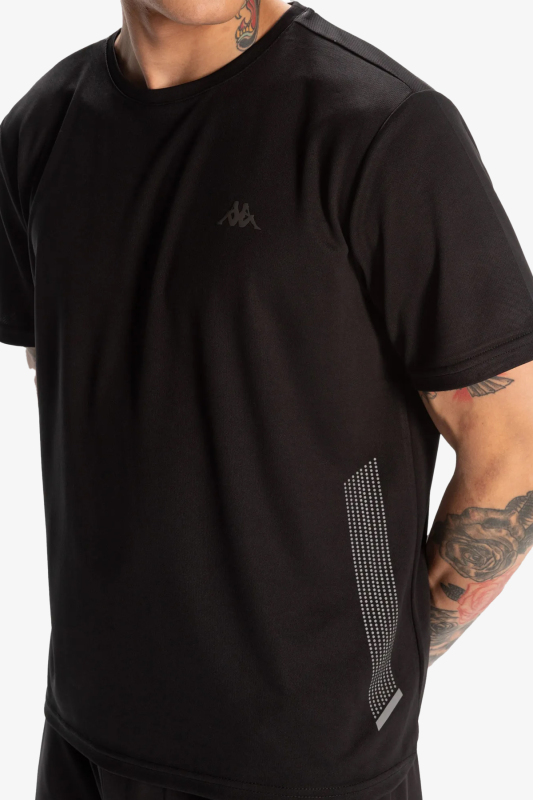 Kappa Logo Kombat Morton Erkek Siyah T-Shirt 321X73W-005 - 2
