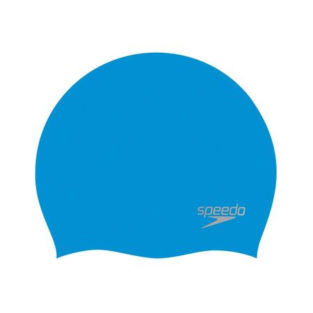 Speedo Moulded Silc Cap Au Blue/Silver Blue Unisex Bone 8-70984D437 - Speedo