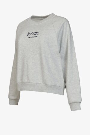 New Balance Lifestyle Kadın Gri Sweatshirt WNC3380-SAH - New Balance