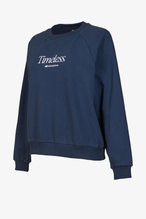 New Balance Lifestyle Kadın Lacivert Sweatshirt WNC3380-IND - New Balance