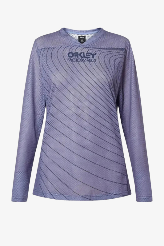 Oakley Wmns Factory Pılot Rc Ls Jerse Kadın Mor T-Shirt FOA500385-30030 - 1