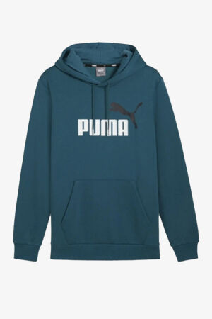 Puma Ess+ 2 Col Big Logo Hoodie Erkek Yeşil Sweatshirt 58676408 - 1