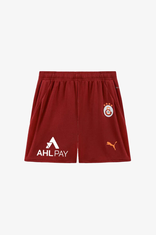 Puma Galatasaray S.K 24/25 Deplasman Çocuk Kırmızı Futbol Şortu 77967301 - 1