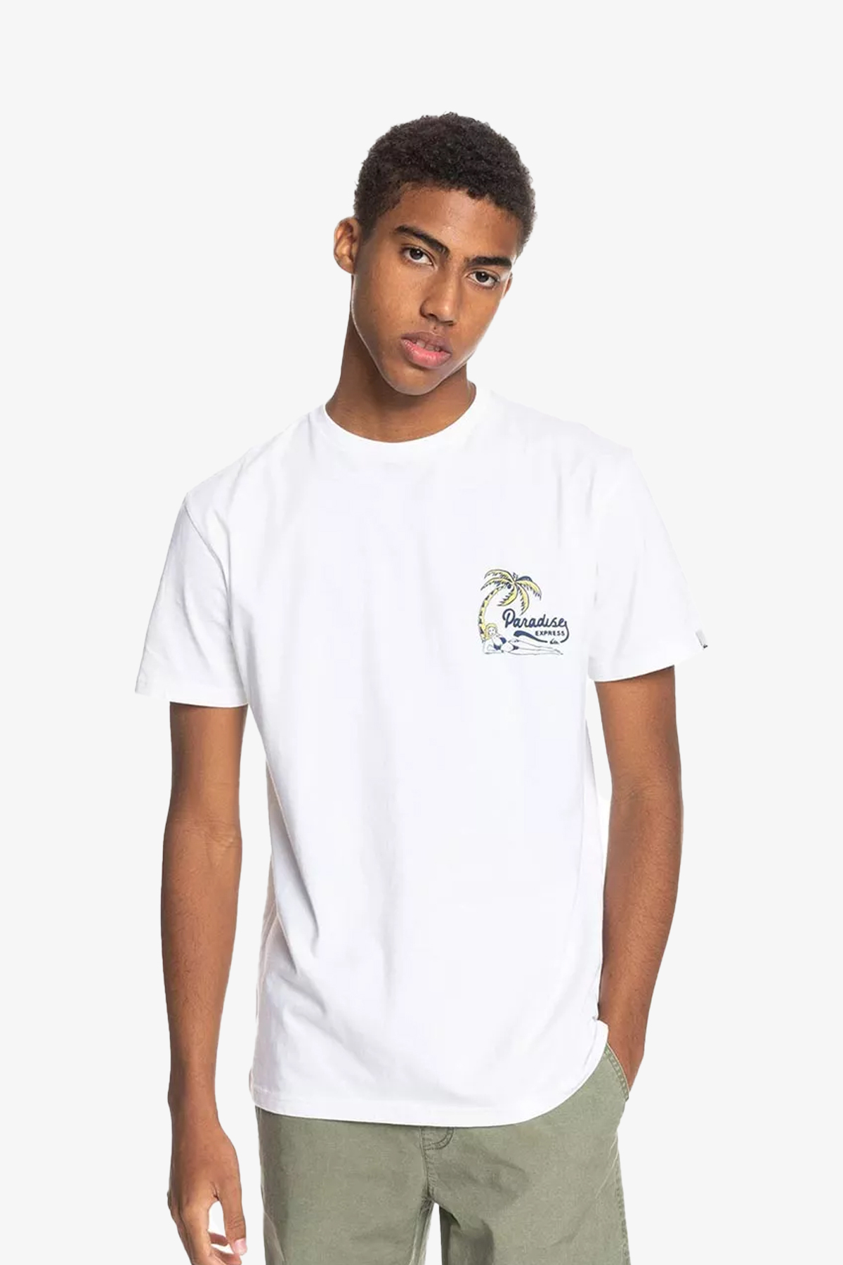 Quiksilver Another Escape Erkek Beyaz T-Shirt EQYZT06330-WBB0