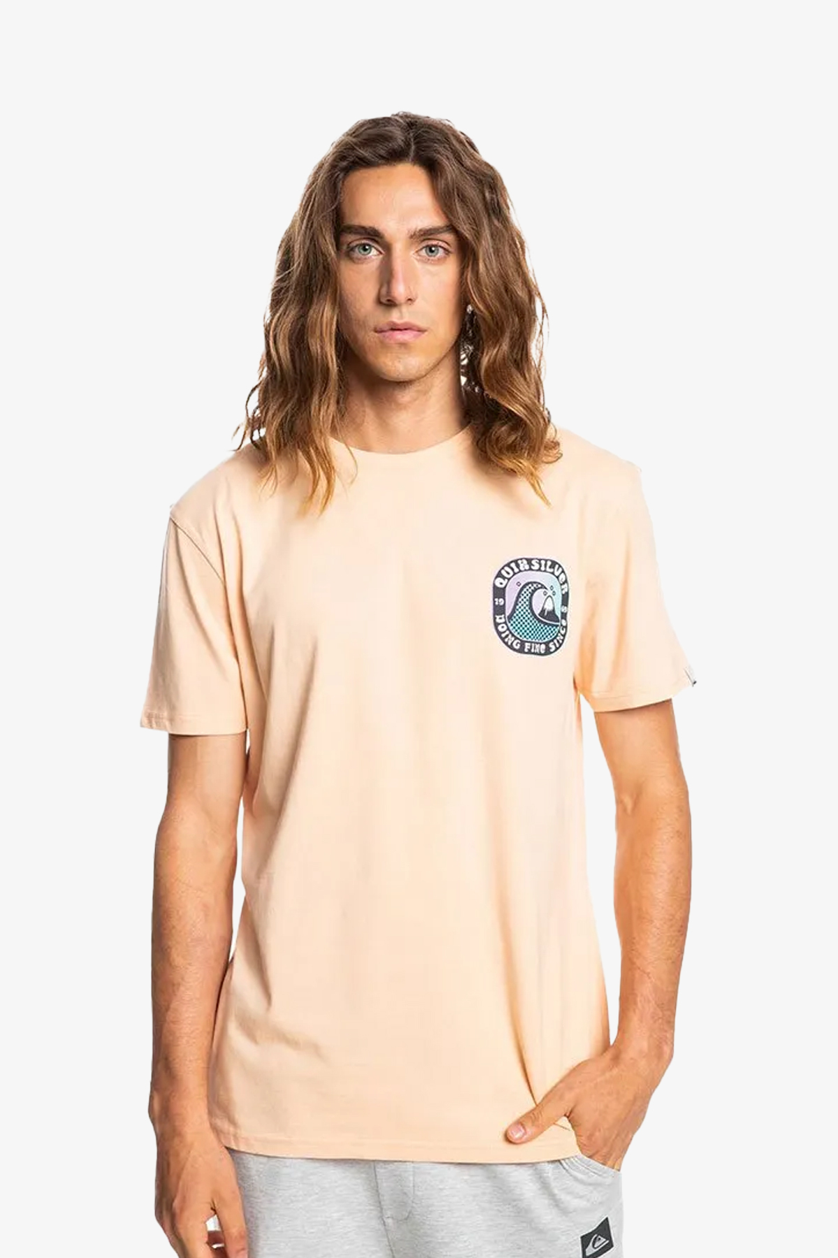 Quiksilver Another Story Erkek Bej T-Shirt EQYZT06718-NEW0