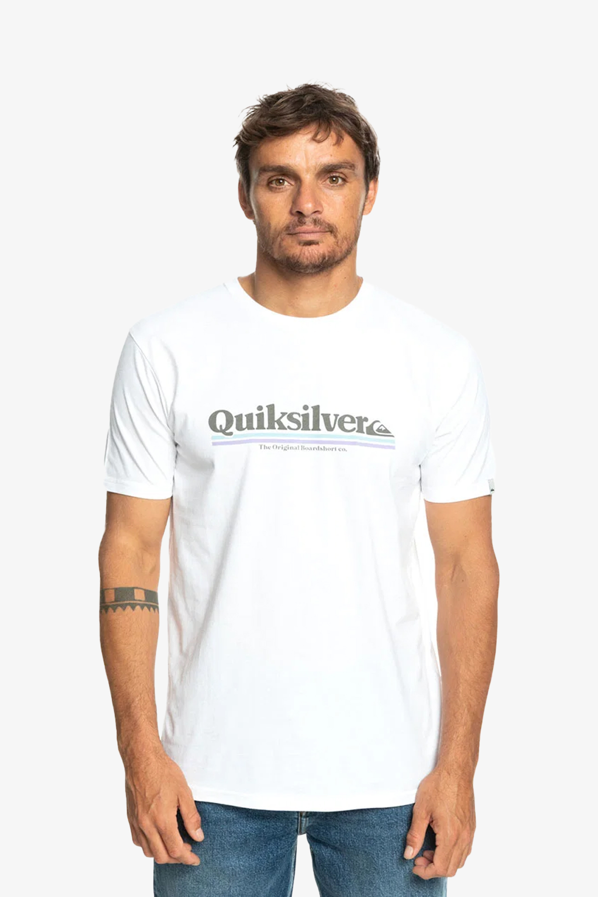 Quiksilver Betweenthelınes Erkek Beyaz T-Shirt EQYZT07216-WBB0