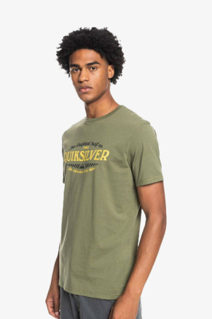 Quiksilver Border To Border Erkek Yeşil T-Shirt EQYZT06709-GPH0 - Quiksilver