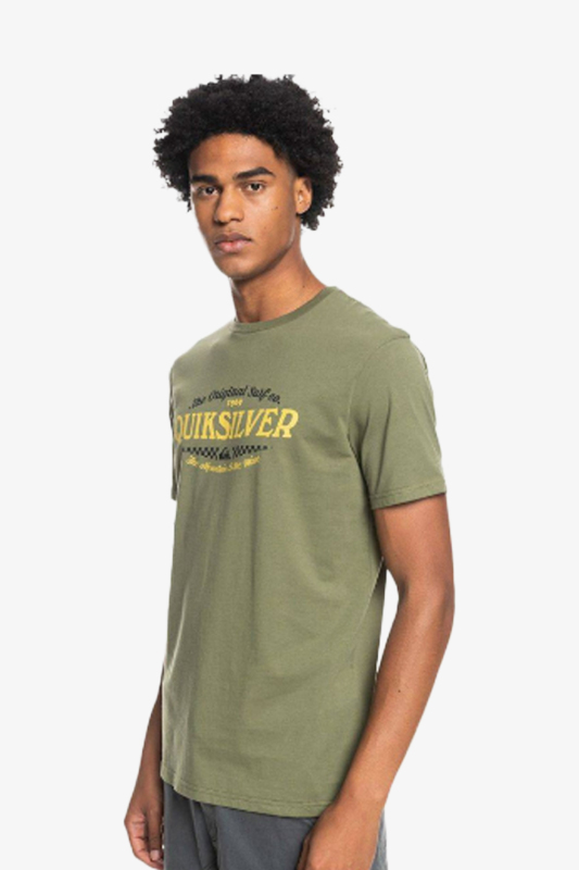 Quiksilver Border To Border Erkek Yeşil T-Shirt EQYZT06709-GPH0 - 1