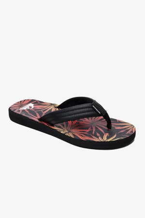 Quiksilver Carver Prınt Erkek Siyah Parmak Arası Terlik AQYL100809-XKKY - Quiksilver
